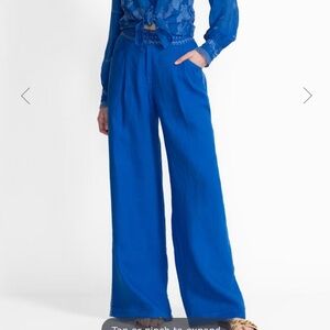 Johnny Was Wide Leg Pleated Pant Magdalena Size S